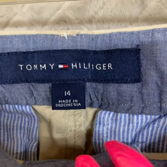 Tommy Hilfiger Womans 14 Chino Pants Beige Skinny Ankle High Rise Stretch - Picture 5 of 15
